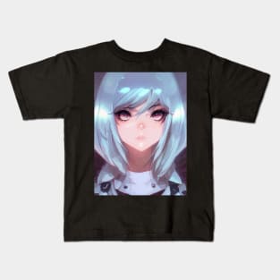 Uniquely Kawaii: Cute Anime Girl Showcases Otaku Love with Her Unique Style and Pastel Colors Kids T-Shirt